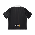 Load image into Gallery viewer, Black t-shirt with 'Pickle Up' logo on a white background
